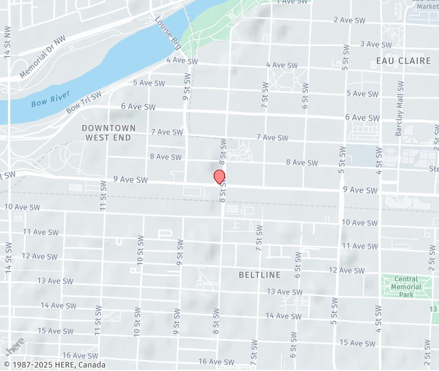 Location Map: 902 9th Avenue Southwest Calgary, AB T2P 1L8